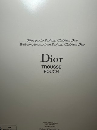 Pochette Dior bianca con logo