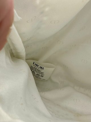 Pochette Dior bianca con logo
