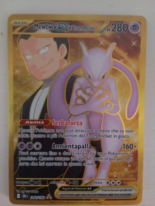 Carta Pokémon Mewtwo EX del Team Rocket
