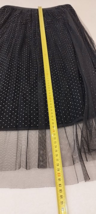 Falda terciopelo negro con brillantitos