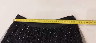Falda terciopelo negro con brillantitos