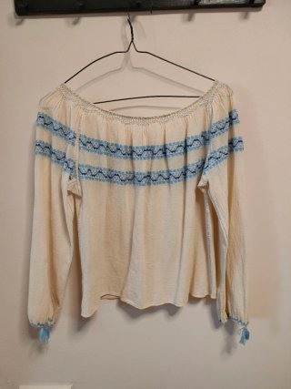 Blusa bordados vintage