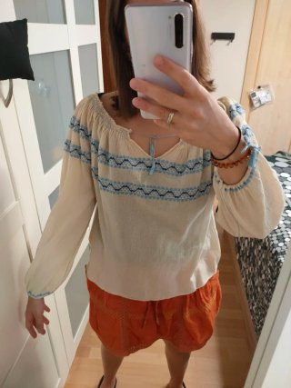 Blusa bordados vintage