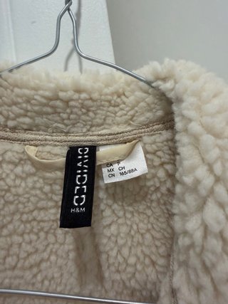 Abrigo borrego beige y marrón