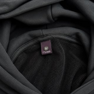 Black Oversized Hoodie Blue Cherries Graphic