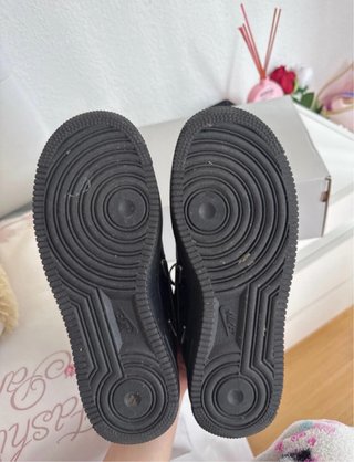 Zapatillas Nike Air Force 1 Negras Plata