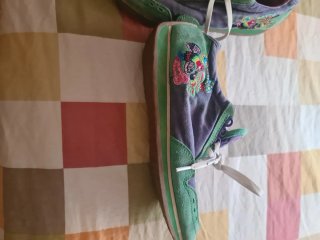 Zapatillas Custo Barcelona Verdes y Moradas