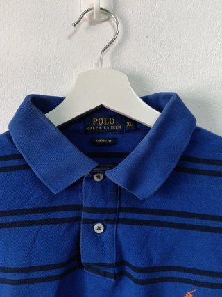 Polo Ralph Lauren Rayas Azul Talla XL