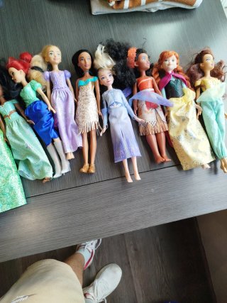 Lote 10 Muñecas Princesas Disney