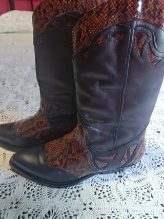 Botas cowboy Mango piel serpiente