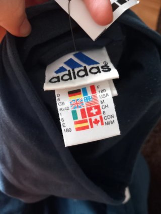 Sudadera Adidas Vintage Azul Blanca y Roja