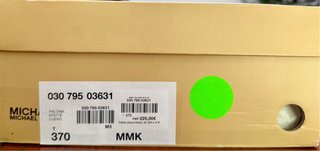 Botines Michael Kors tacón dorado ante