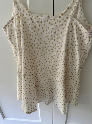 Blusa VILA tiras finas topos dorados