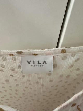 Blusa VILA tiras finas topos dorados