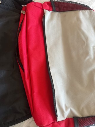 Bolso Multiusos Rojo y Beige