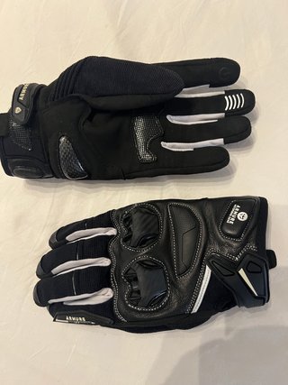 Guantes Moto Mujer Armure Negros y Blancos