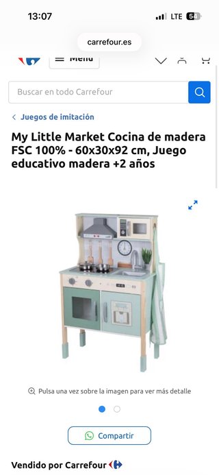 Cocinita infantil de madera