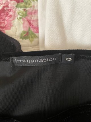 Top terciopelo negro Imagination Y2K