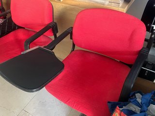 3 Sedie da Ufficio Rosse