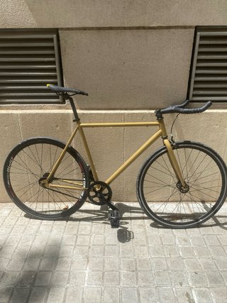 Bicicleta Fixie Color Beige/Dorado