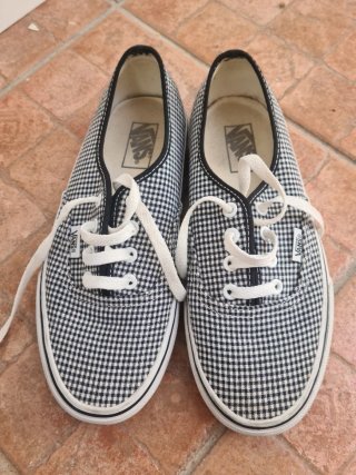 Zapatillas Vans Cuadros Blanco y Negro