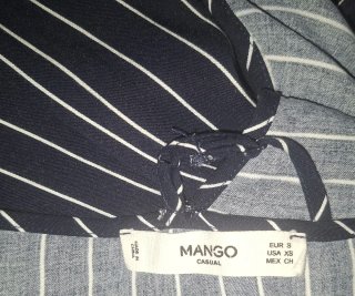 T 36, Mango, mono marino y blanco rayas verticales