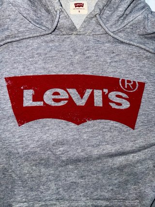 Sudadera Levi’s gris con capucha talla S