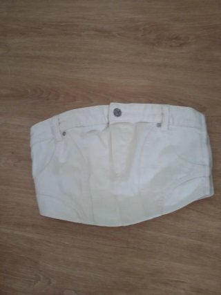 Top vaquero blanco Pull&Bear