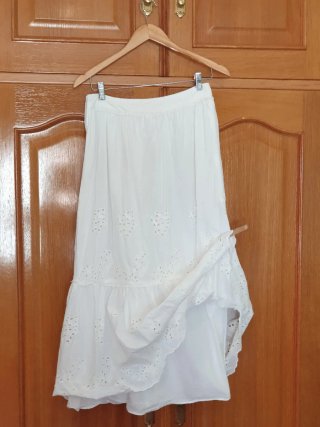 Conjunto Ibicenco Falda y Top Blanco