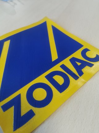Logo Zodiac Vintage Azul y Amarillo