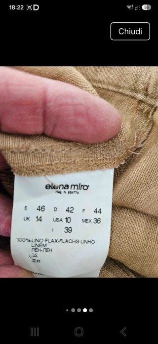 Pantalone estivo donna Elena Mirò beige