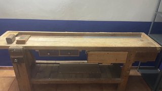 Banco de ebanista de madera
