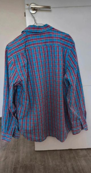 Camisa Chaps a cuadros Talla L hombre azul y roja