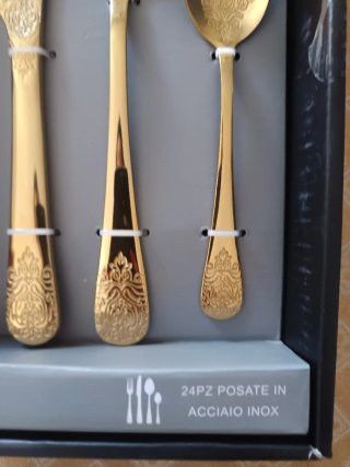 Posate Bavaria oro acciaio inox