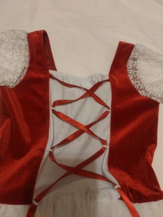 Vestido ballet rojo y blanco