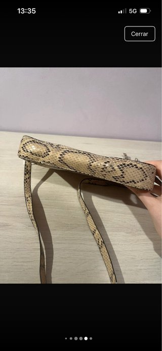 Bolso estampado serpiente beige y marrón