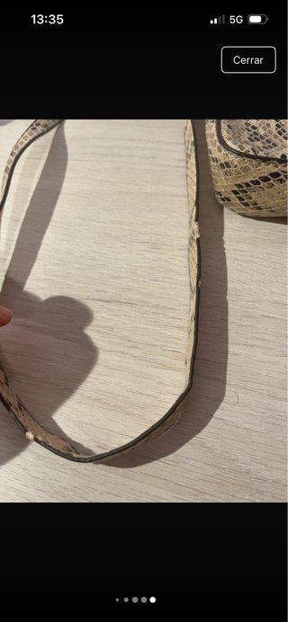 Bolso estampado serpiente beige y marrón