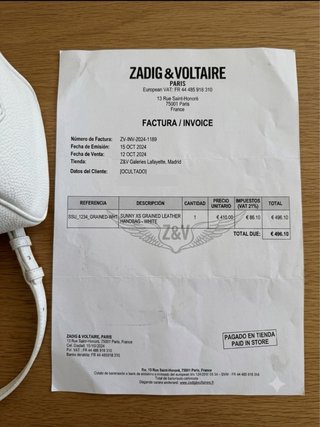 Bolso Zadig & Voltaire Blanco Nuevo