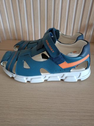 Sandalias Pablosky niño azul y naranja