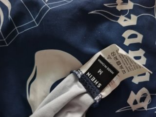 Conjunto estampado hombre azul y blanco