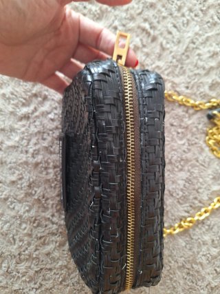 Bolso Bimba y Lola negro tejido