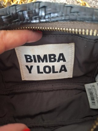 Bolso Bimba y Lola negro tejido
