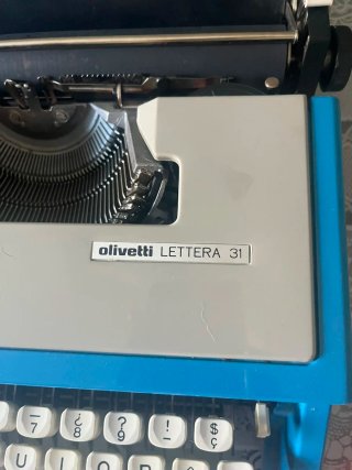 Máquina de escribir Olivetti Lettera 31 Azul
