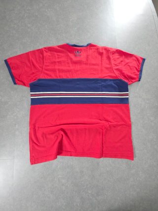 T-shirt Adidas Trefoil Vintage Y2K Rossa Blu XL