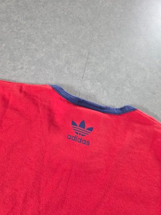 T-shirt Adidas Trefoil Vintage Y2K Rossa Blu XL