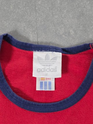 T-shirt Adidas Trefoil Vintage Y2K Rossa Blu XL