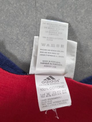 T-shirt Adidas Trefoil Vintage Y2K Rossa Blu XL