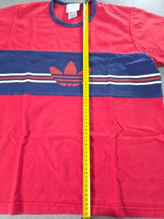 T-shirt Adidas Trefoil Vintage Y2K Rossa Blu XL