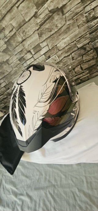 Casco Moto LS2 Diseño Plumas Nuevo