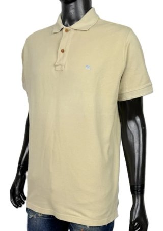 Etro Milano Polo Uomo L Beige Cotone Logo Pegaso